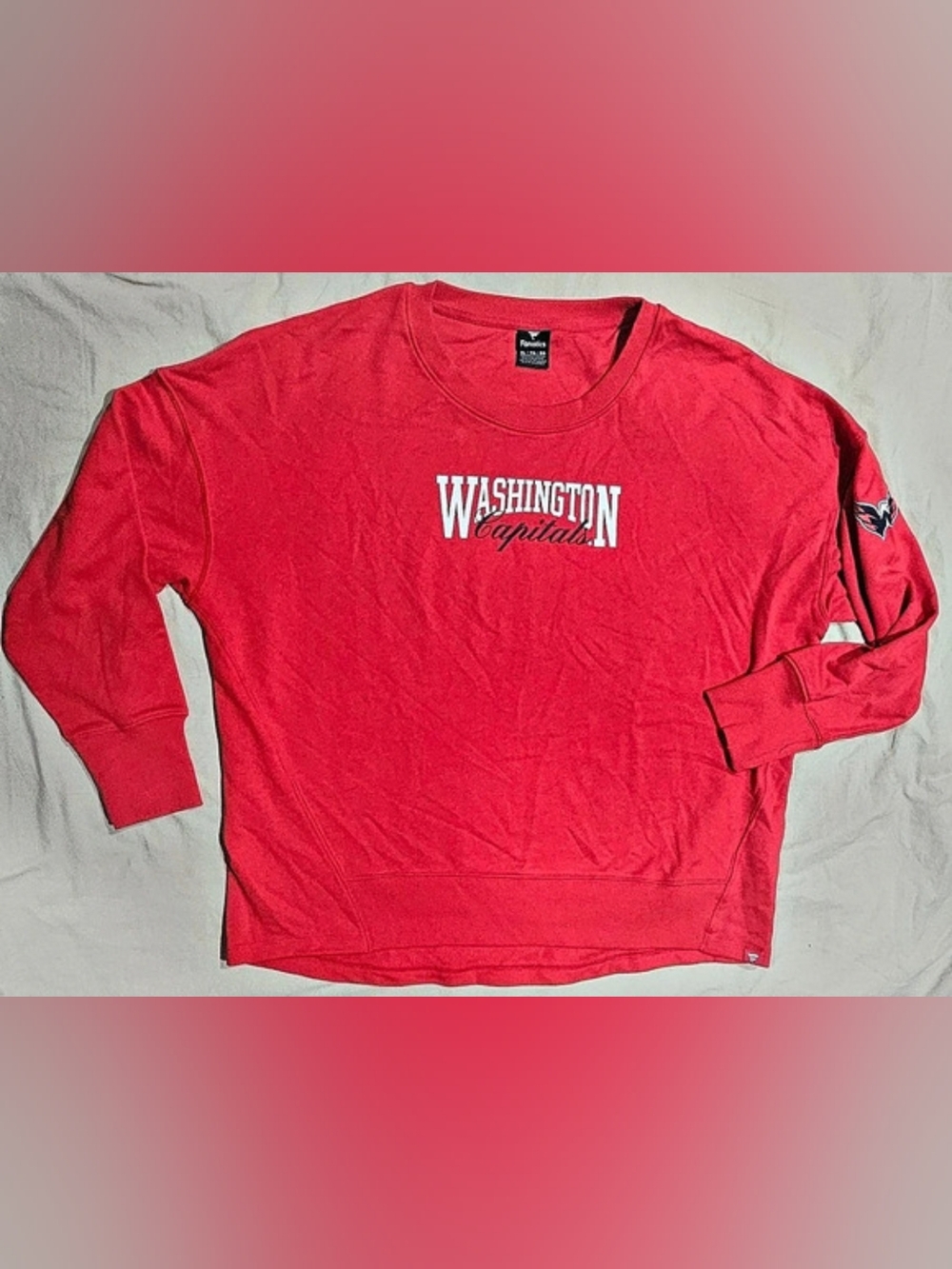 Women's Fanatics Washington Capitals Sweatshirt Red White Size XL